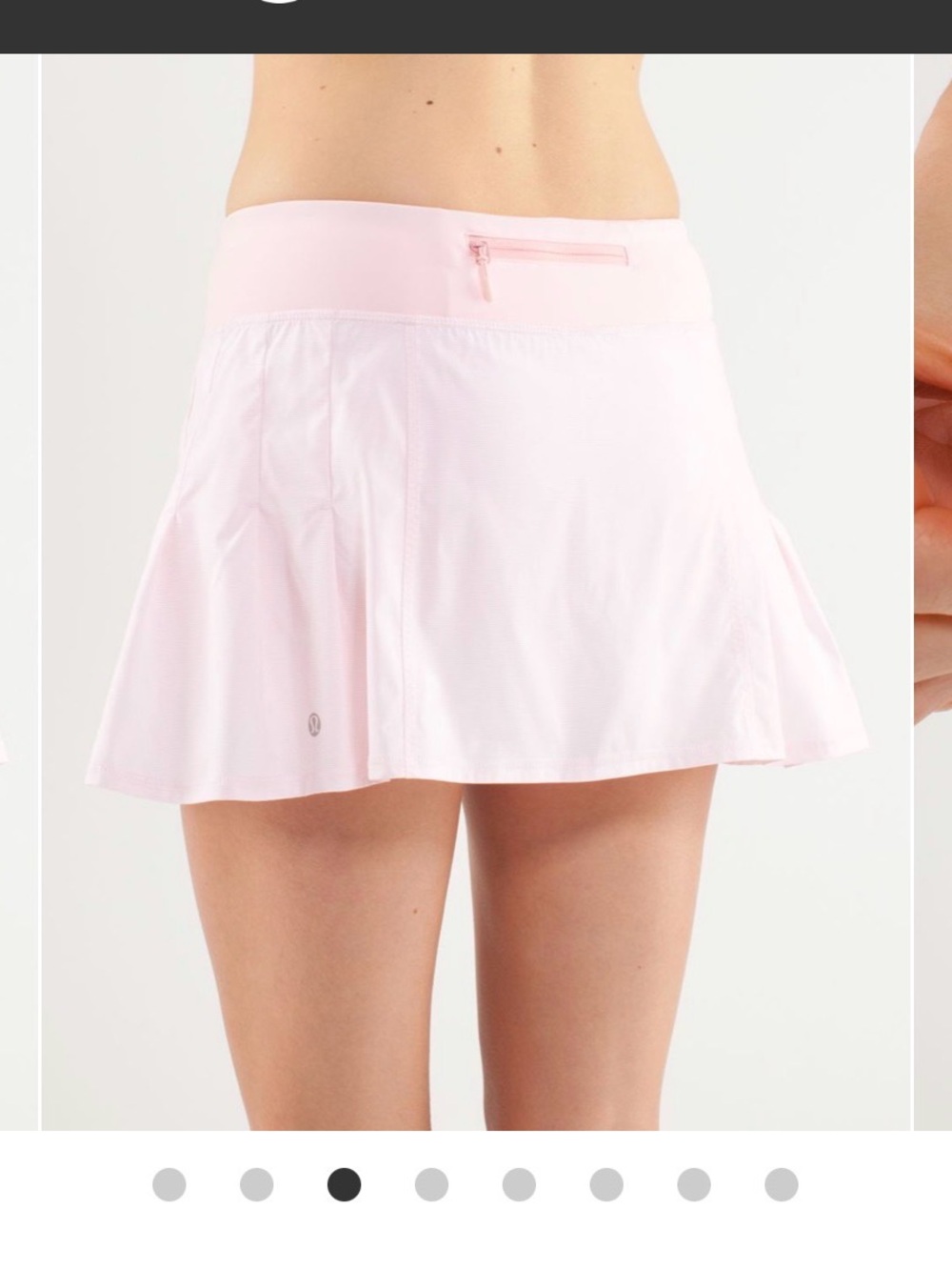 2012 Vintage Lululemon Run: In The Sun Skirt - Blush Quartz Pink sz 6 heritage